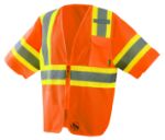 Picture of Occunomix TSE-IMZ32T MESH SELF-EXTINGUISHING TWO-TONE VEST w/QUICK RELEASE ZIPPER