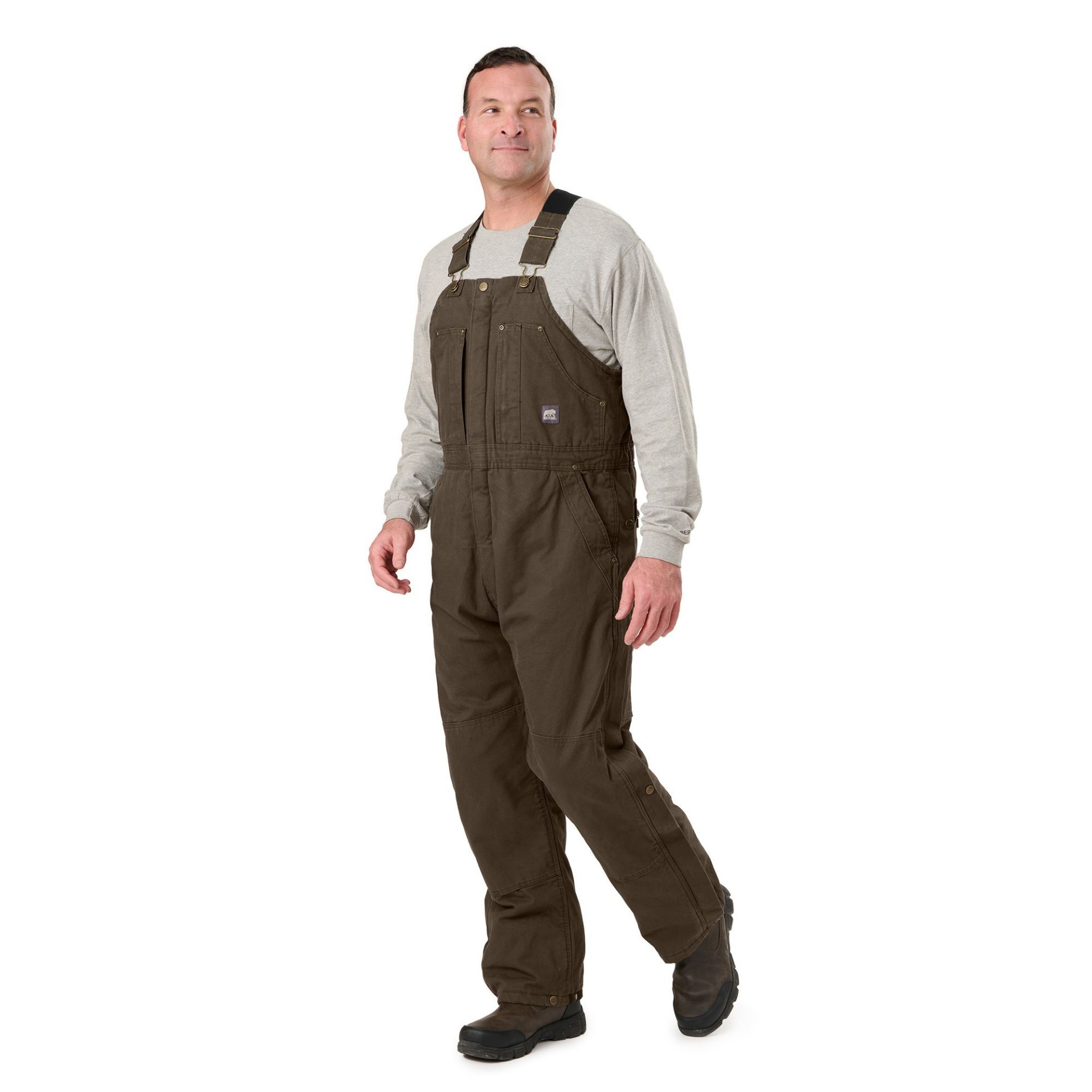 Picture of Berne  B377 Heartland Insulated Washed Duck Bib Overall