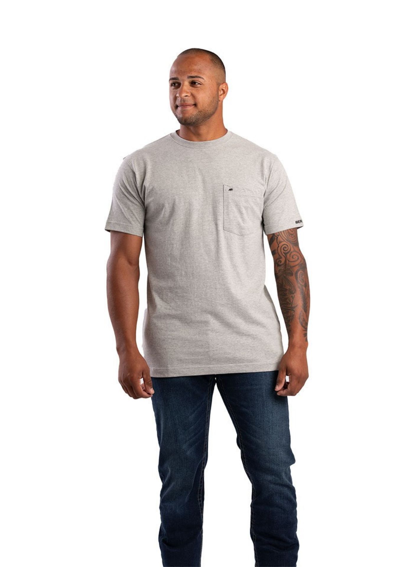Picture of Berne  BSM32 Heavyweight Short Sleeve Pocket T-Shirt