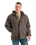 Picture of Berne  JC613 Heartland Washed Duck Zip-Off Hooded Work Coat