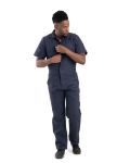 Picture of Berne  P710 Highland Short Sleeve Flex Poplin Coverall