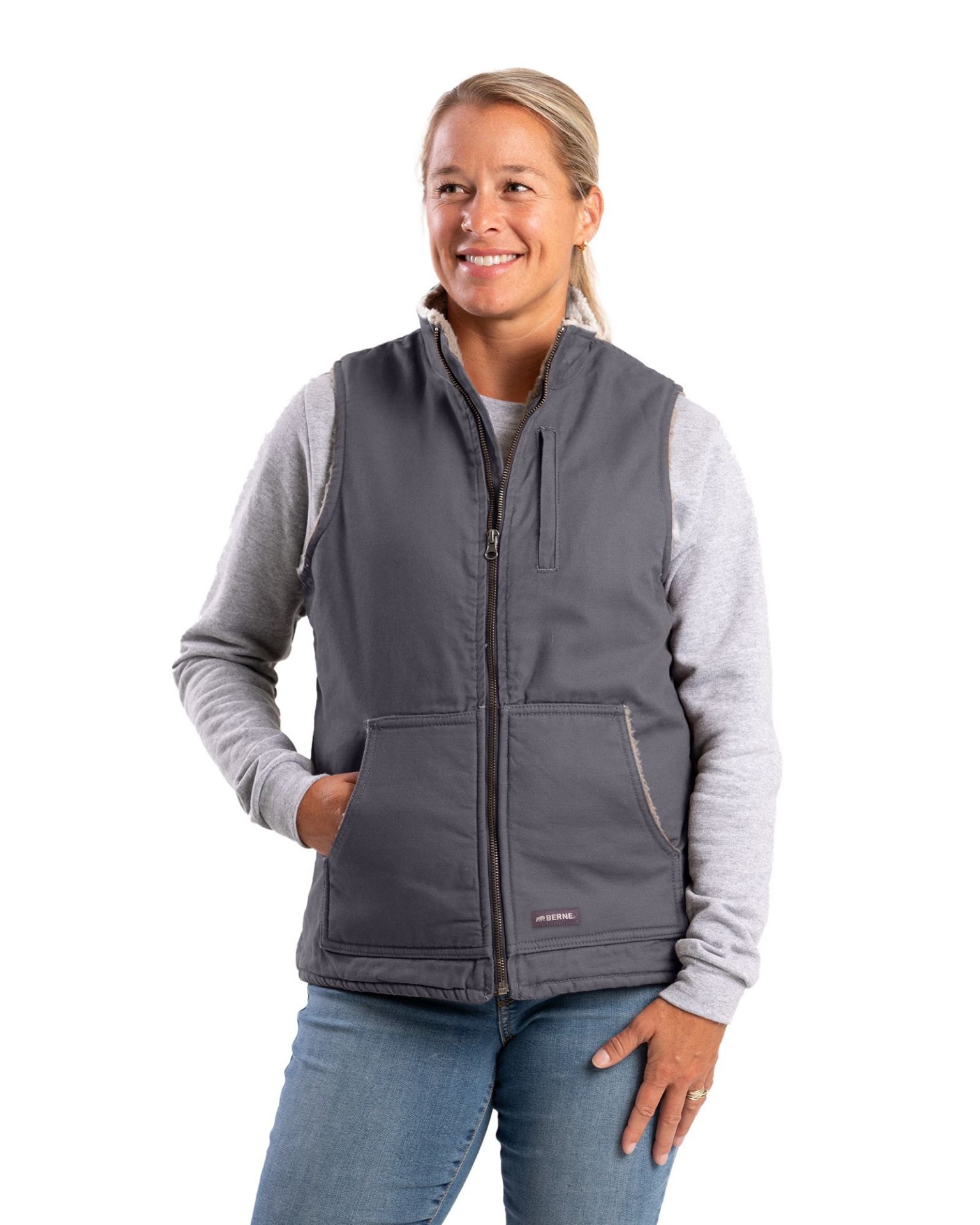 Picture of Berne  WV15 Women's Sherpa-Lined Softstone Duck Vest