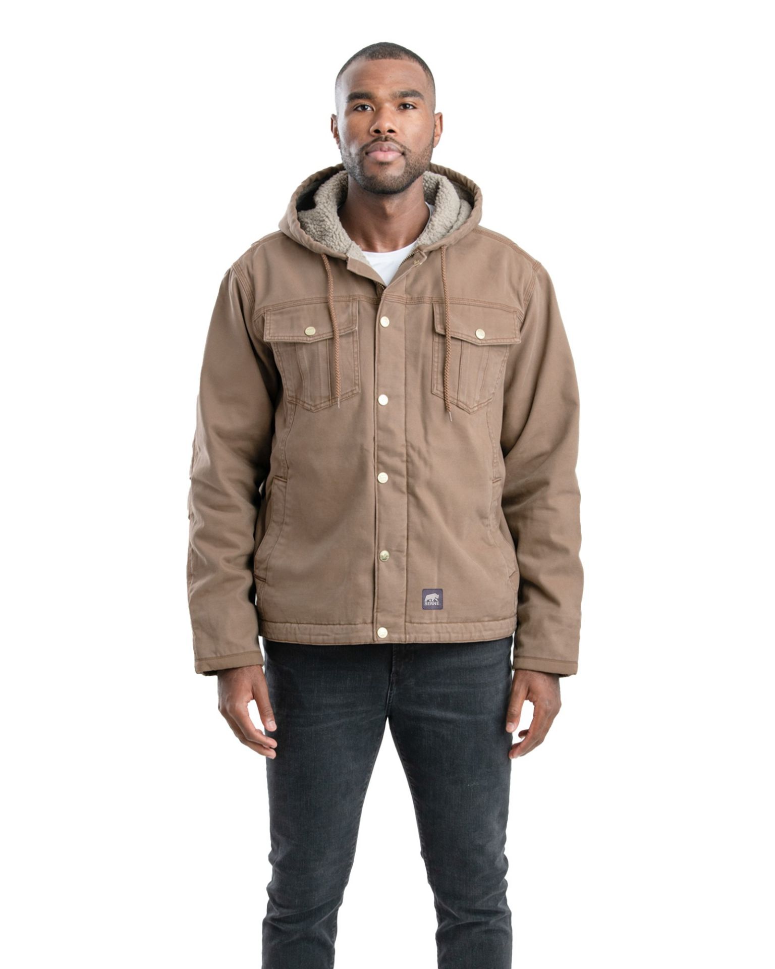 Picture of Berne  HJ47 Washed Sherpa-Lined Hooded Jacket