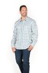 Picture of Berne  SH33 Flex UPF Button Down Plaid Long Sleeve Shirt