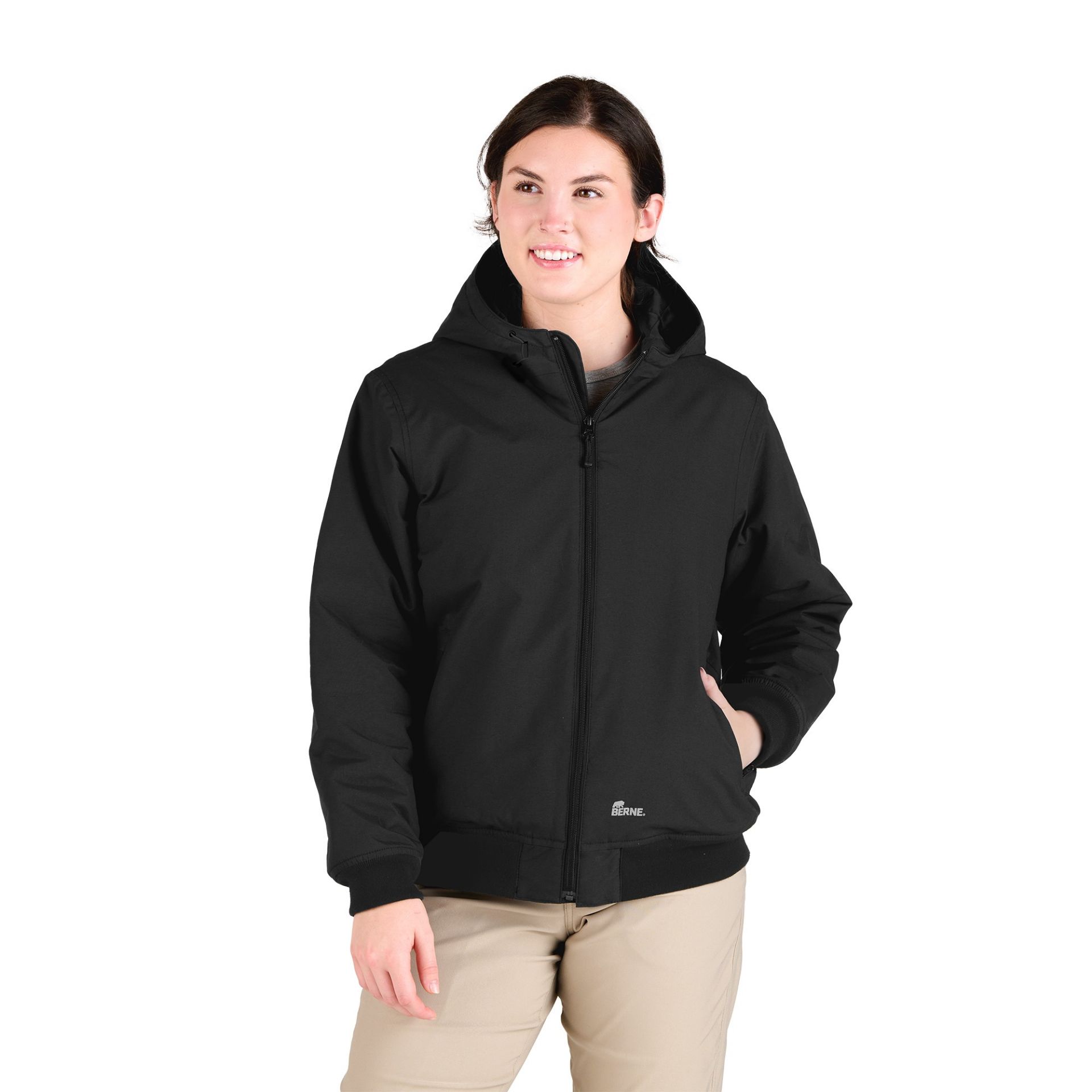 Picture of Berne  WHJ27 Women's Weather Warrior Flex Nylon Hooded Active Jacket