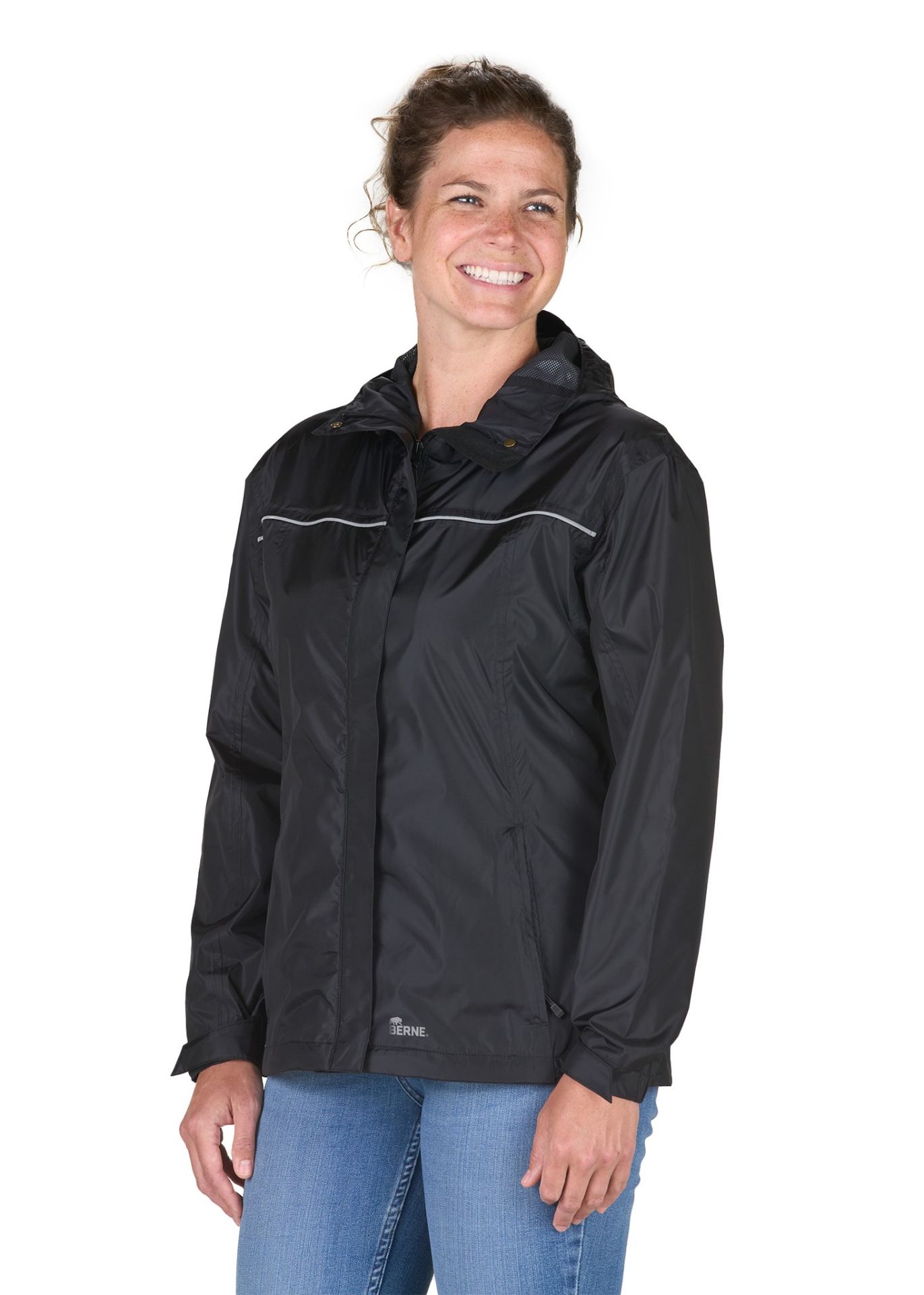 Picture of Berne  WRJ25 Women's Weather Warrior Lightweight Hooded Rain Jacket