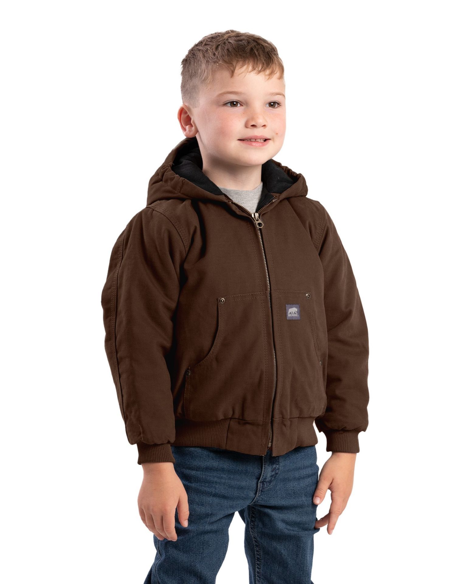 Picture of Berne  BHJ52 Youth Softstone Duck Hooded Jacket