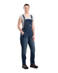 Picture of Berne  WB925 Women's Vintage Washed Flex Denim Bib Overall