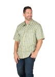 Picture of Berne  SH31 Flex UPF Button Down Plaid Short Sleeve Shirt