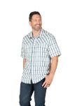 Picture of Berne  SH31 Flex UPF Button Down Plaid Short Sleeve Shirt