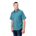 Picture of Berne  SH31 Flex UPF Button Down Plaid Short Sleeve Shirt