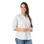 Picture of Berne  WSH33 Women's Flex UPF Button Down Plaid Long Sleeve Shirt
