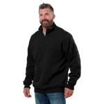 Picture of Berne  SP109 Heritage Grid Fleece-Lined Quarter-Zip Sweatshirt