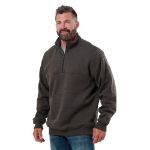 Picture of Berne  SP109 Heritage Grid Fleece-Lined Quarter-Zip Sweatshirt