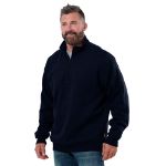 Picture of Berne  SP109 Heritage Grid Fleece-Lined Quarter-Zip Sweatshirt