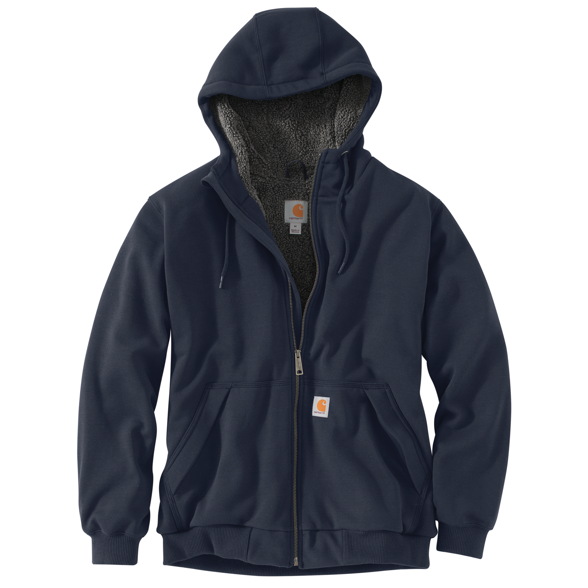 Picture of Carhartt 103308 Mens Rain Defender® Relaxed Fit Midweight Sherpa-Lined Full-Zip Sweatshirt