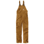 Picture of Carhartt 102691 Mens Flame Resistant Loose Fit Quick Duck Insulated Bib Overall