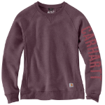 Picture of Carhartt 104410 Relaxed Fit Midweight Crewneck Block Logo Sleeve Graphic Sweatshirt
