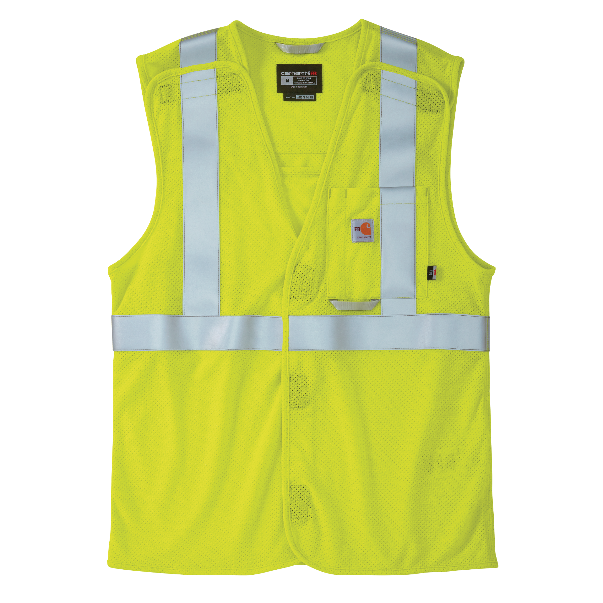 Picture of Carhartt 105787 Mens Flame Resistant High-Visibility Mesh Class 2 Vest