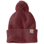 Picture of Carhartt 106003 Womens Knit Pom-Pom Cuffed Beanie