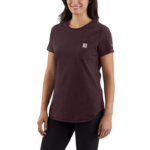 Picture of Carhartt 105415 Womens Force Relaxed Fit Midweight Pocket T-Shirt