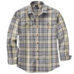 Picture of Carhartt 106356 Mens Loose Fit Heavyweight Flannel Long-Sleeve Plaid Shirt