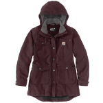 Picture of Carhartt 105512 Womens Loose Fit Washed Duck Coat