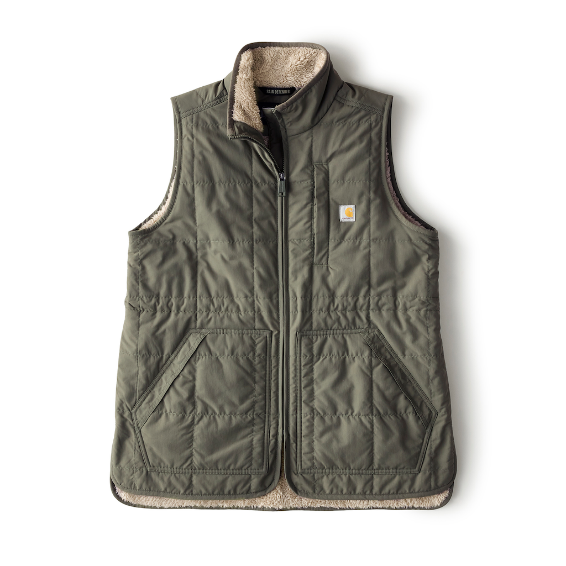 Picture of Carhartt 107100 Womens Rain Defender® Relaxed Fit Lightweight Insulated Mock-Neck Vest
