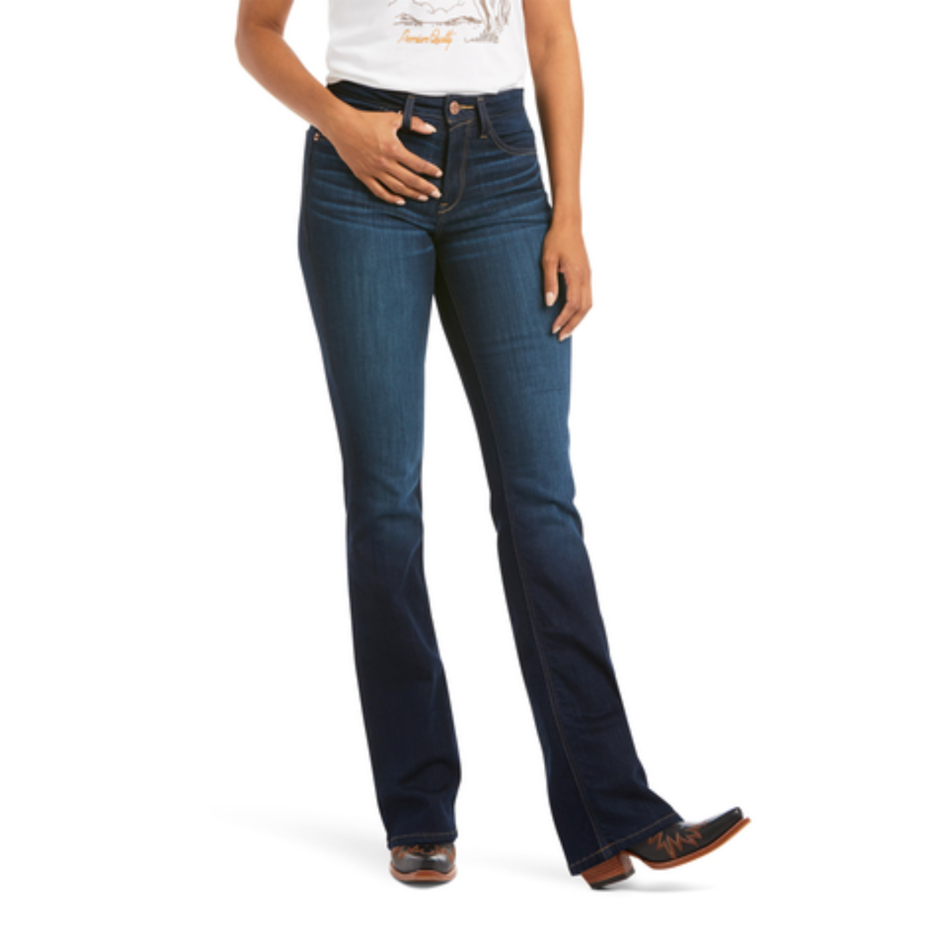 Picture of Ariat 10036813 R.E.A.L. High Rise  Ballary Boot Cut Jean