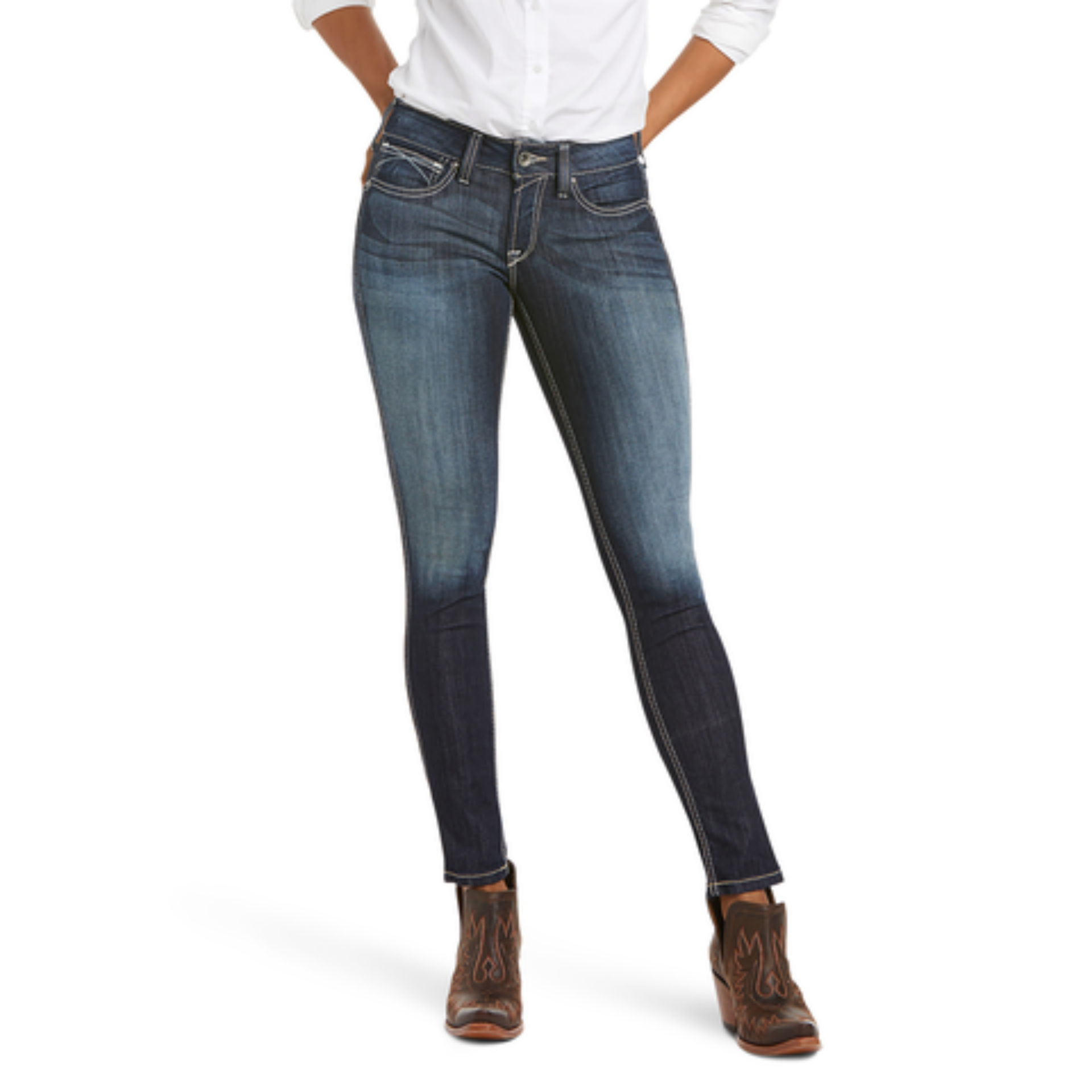 Picture of Ariat 10018357 R.E.A.L MR STR OUTSEAM ELLA SKNY JEAN CELESTIAL