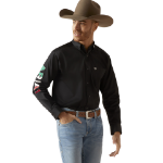 Picture of Ariat 10038500 TEAM LOGO TWILL  CLSSC LS SHRT