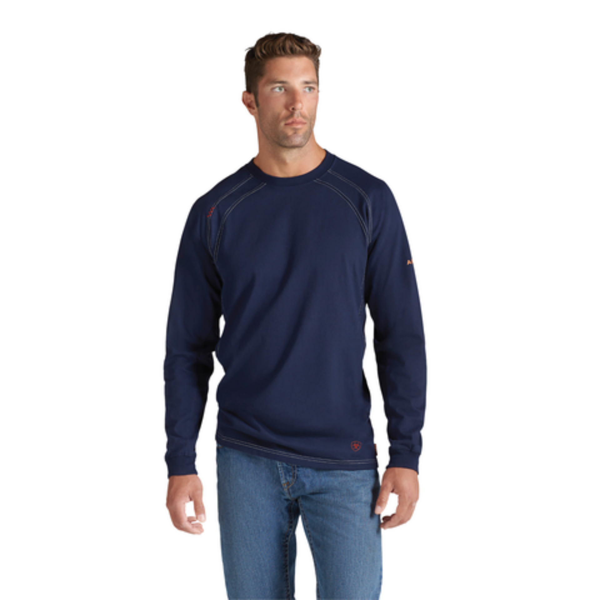 Picture of Ariat 10012256 FR WORK CREW LS T-SHRT