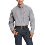 Picture of Ariat 10027885 FR SOLID TWILL DURASTR LS WRK SHRT