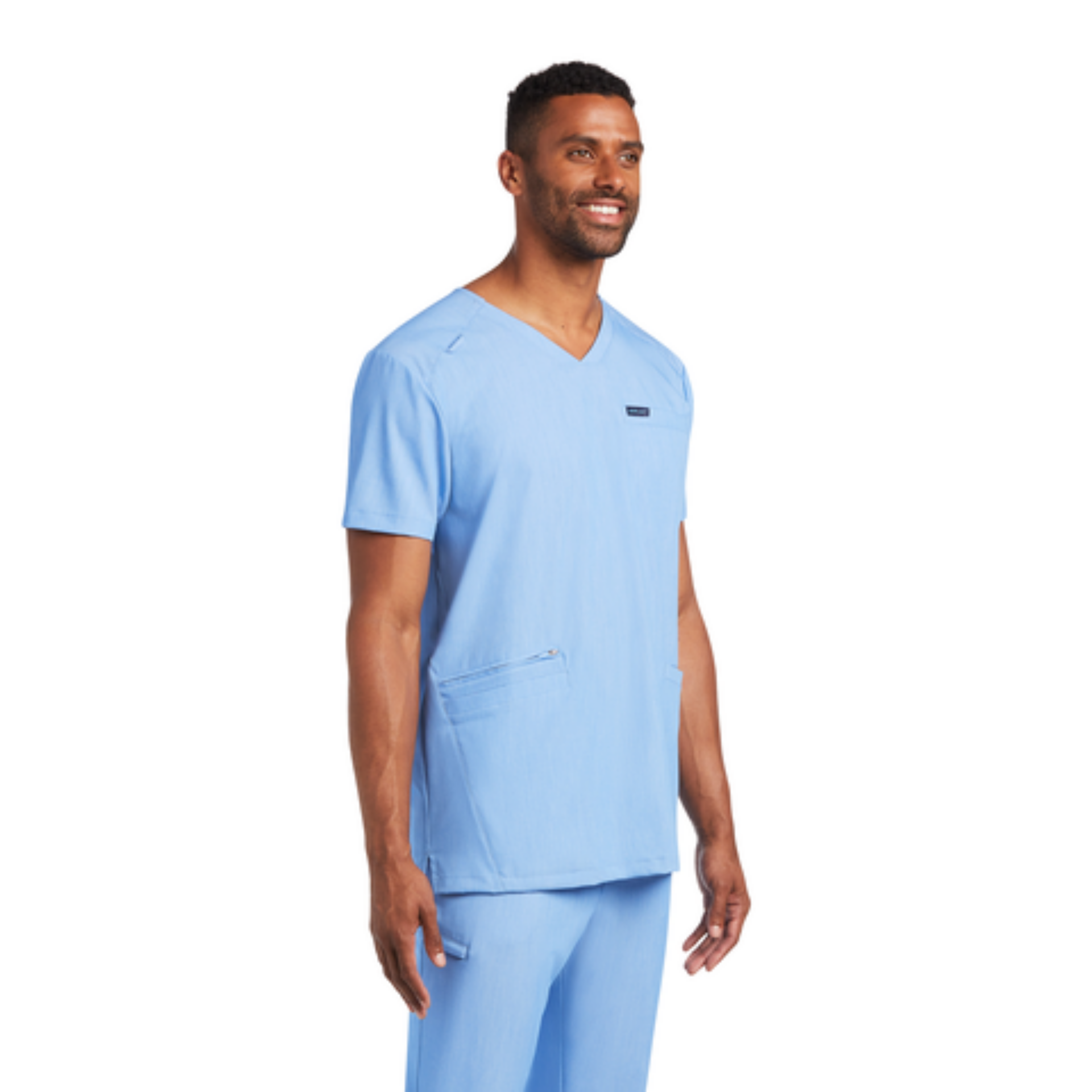 Picture of Ariat 10039719 DERHAM 6 POCKET STR SS SCRUB TOP