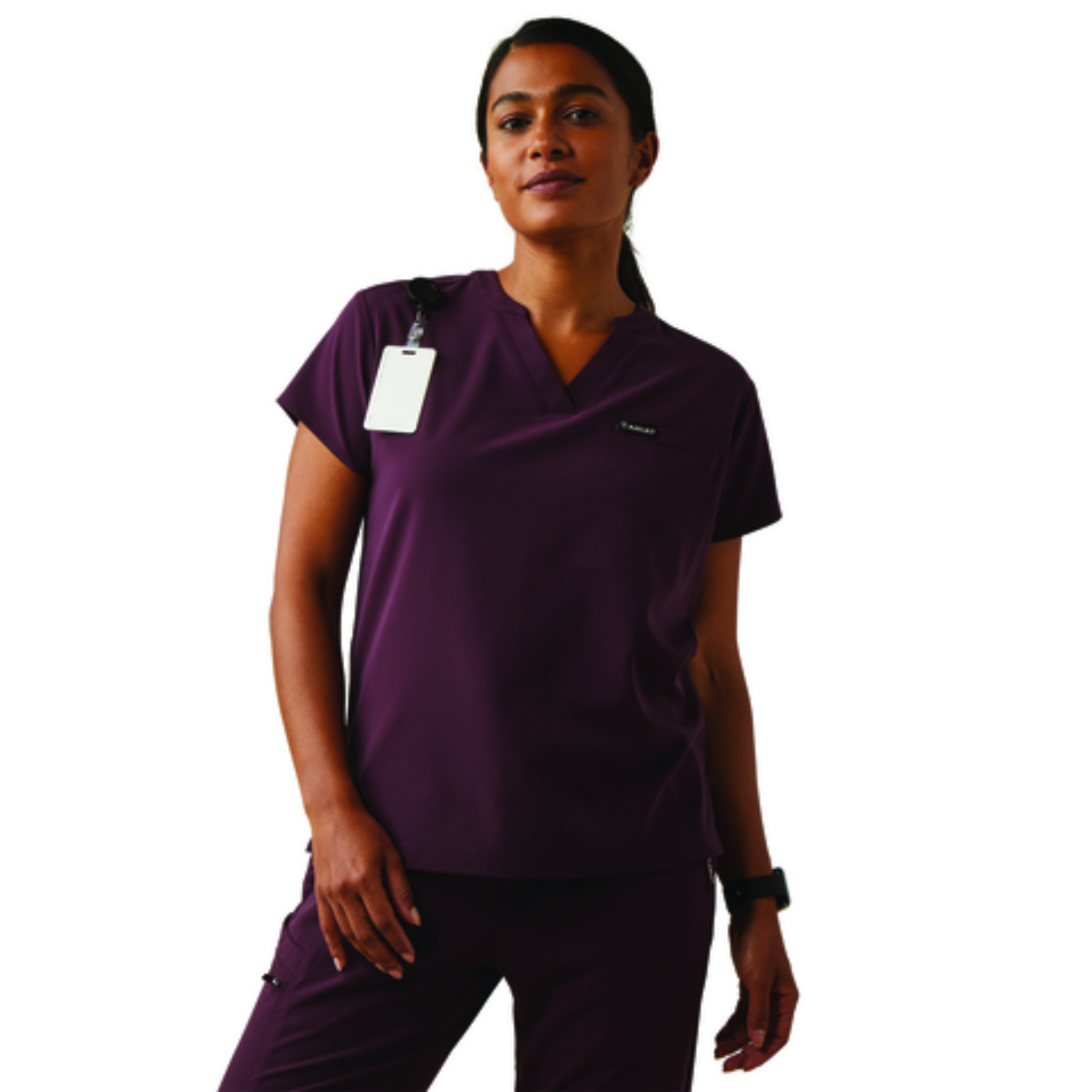 Picture of Ariat 10039722 ELIZA TWO POCKET FASHION DURASTR SS SCRUB TOP