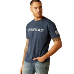 Picture of Ariat 10054198 ARIAT SHIELD FLAG SS TSHRT