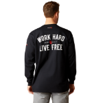 Picture of Ariat 10052093 FR WORK HARD LIVE FREE LS TSHRT
