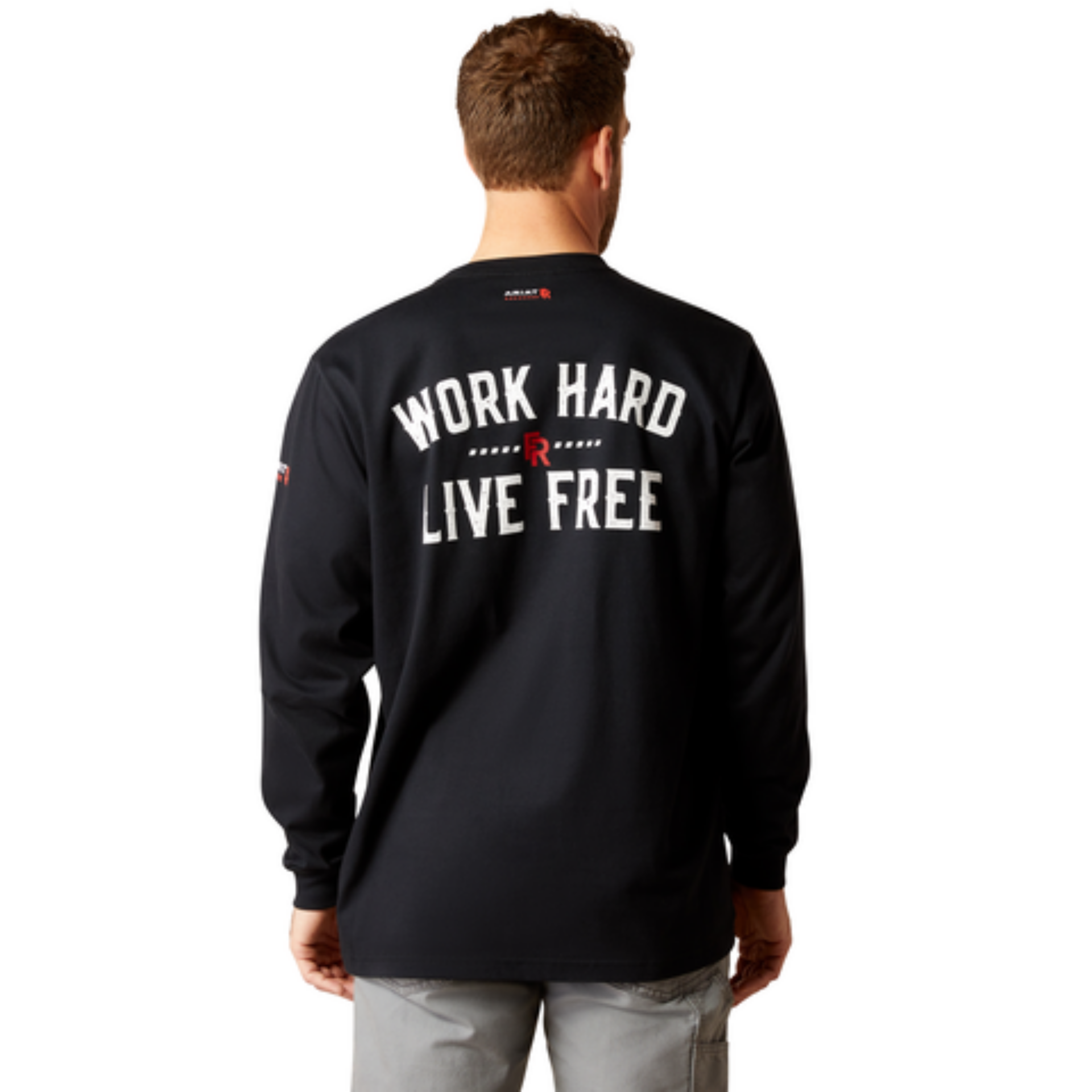 Picture of Ariat 10052093 FR WORK HARD LIVE FREE LS TSHRT