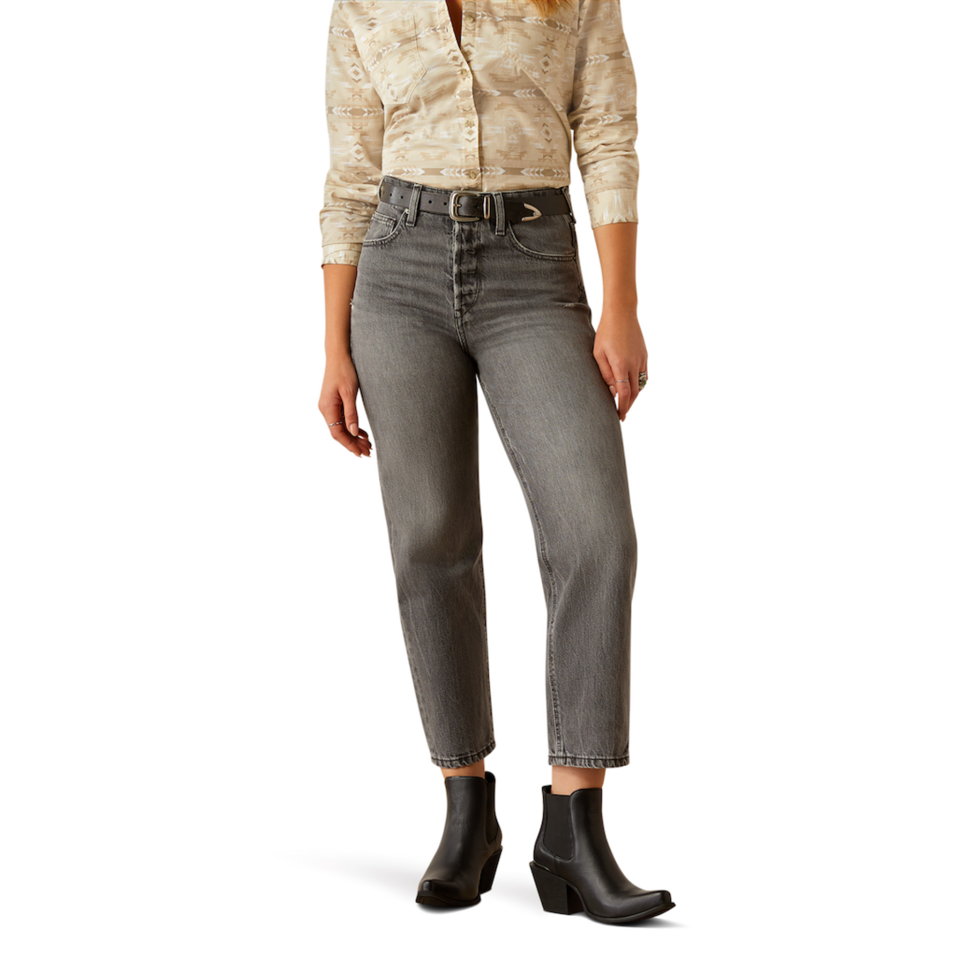 Picture of Ariat 10058913 Ultra High Rise Jazmine Tomboy Relaxed Straight Leg Jeans