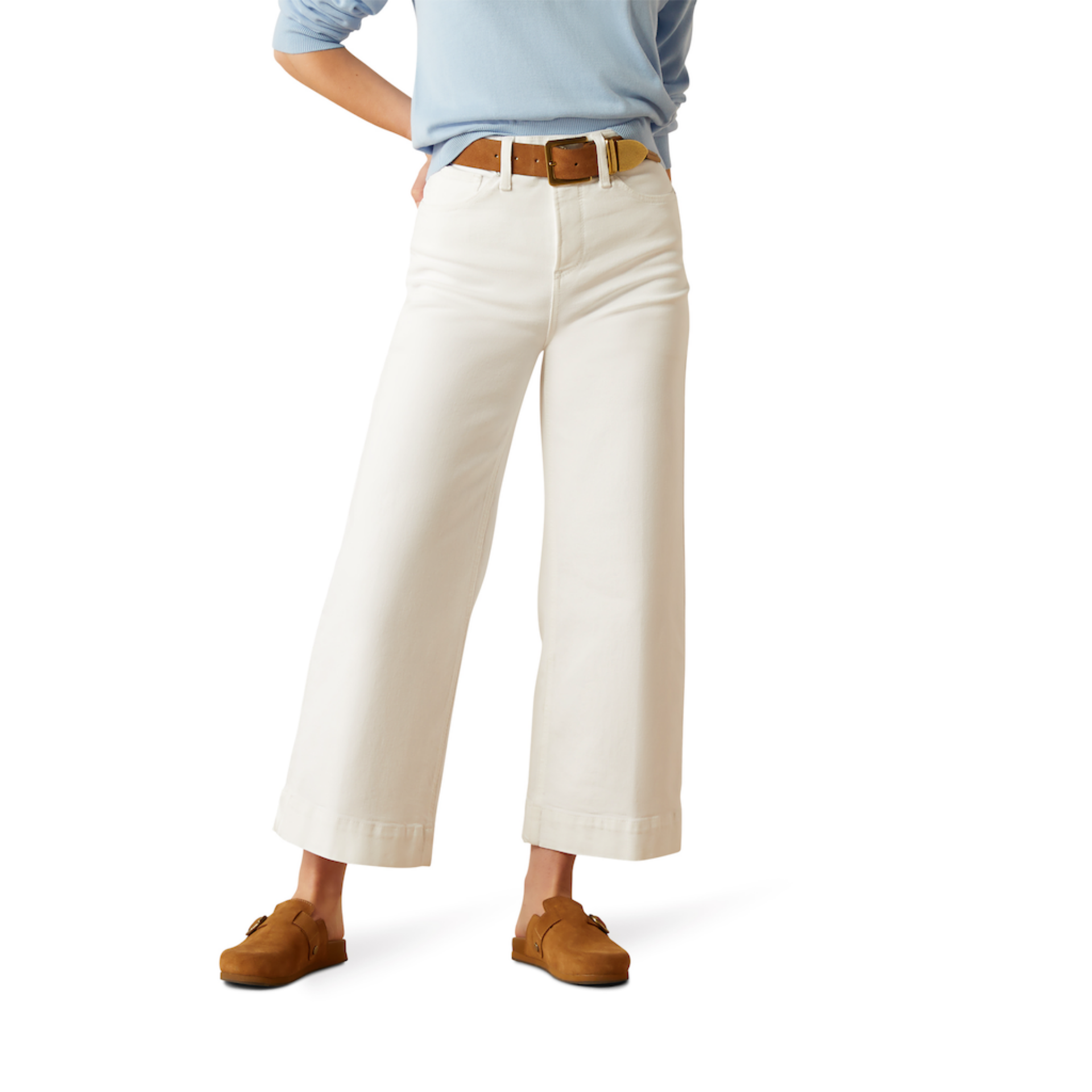 Picture of Ariat 10060879 Ultra High Rise Countryside Wide Leg Crop Jeans