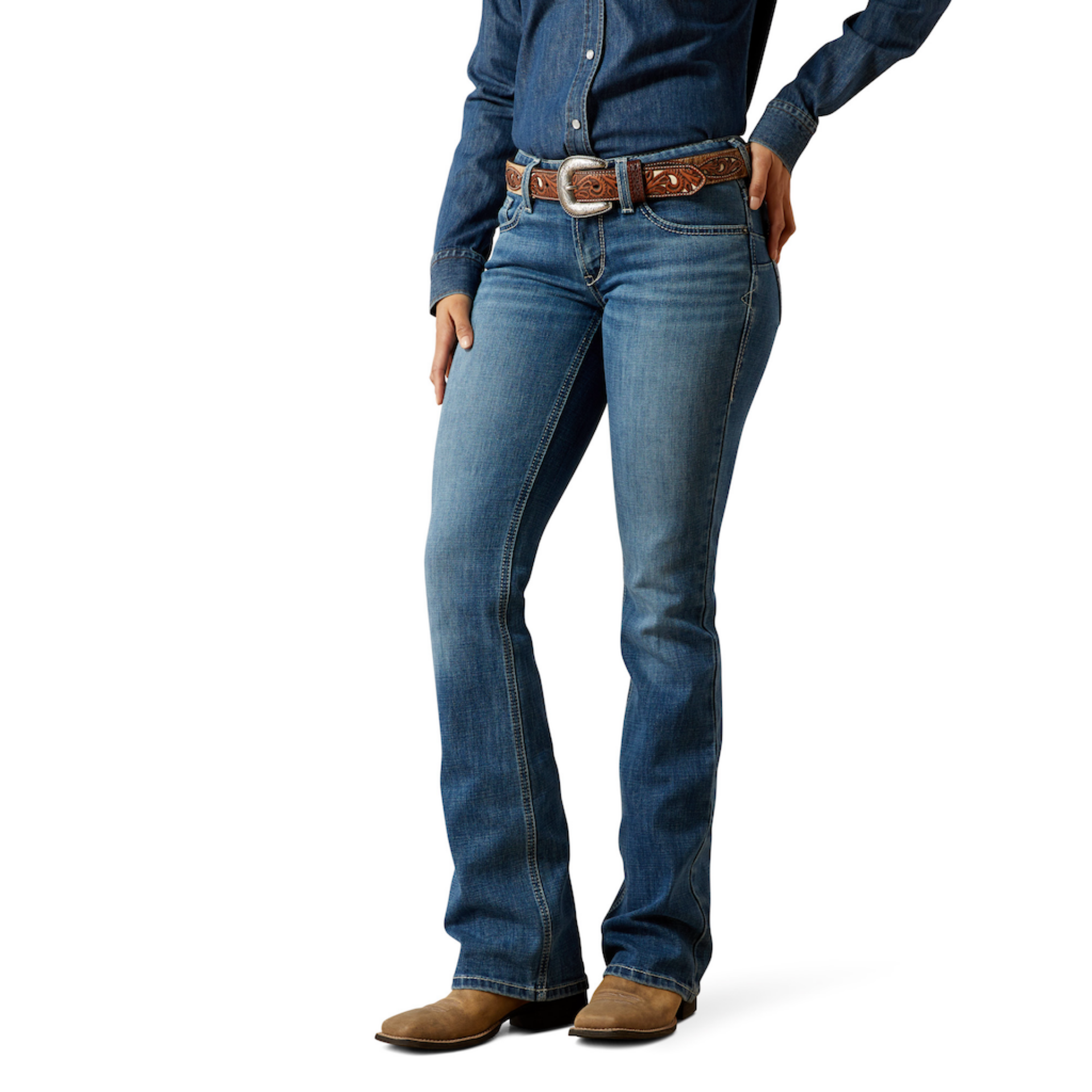 Picture of Ariat 10065887 Mid Rise Aisha Boot Cut Jean