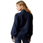 Picture of Ariat 10070406 Puff Sleeve Denim Snap Shirt