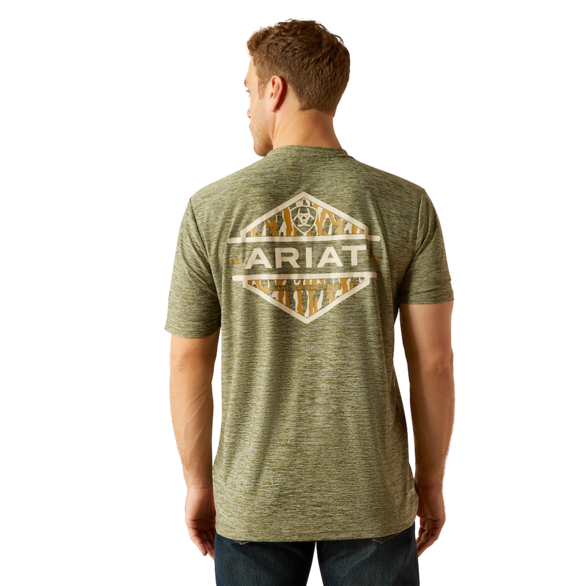 Picture of Ariat 10054763 Tree Bark Camo Charger T-Shirt