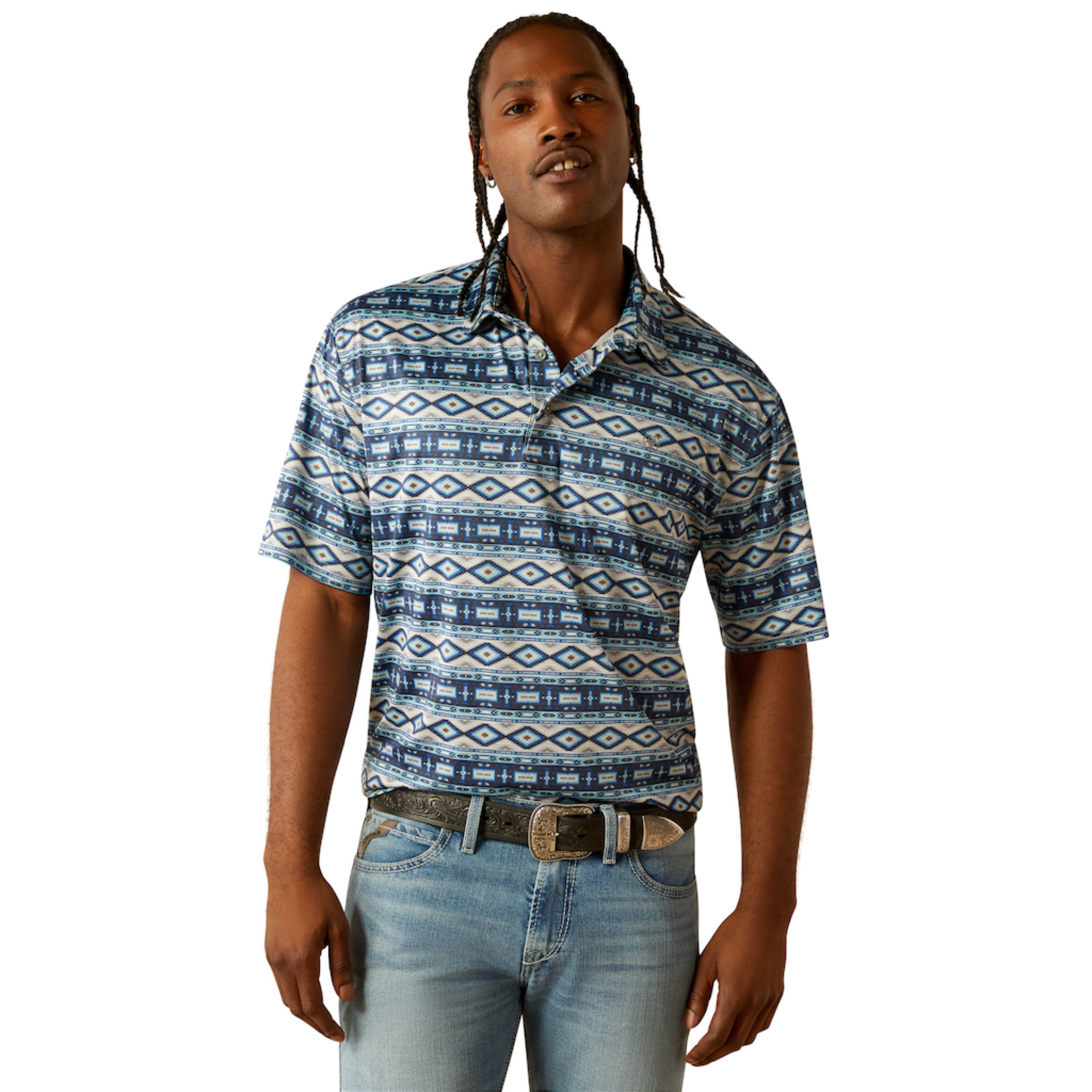 Picture of Ariat 10054909 Charger 2.0 Printed Polo