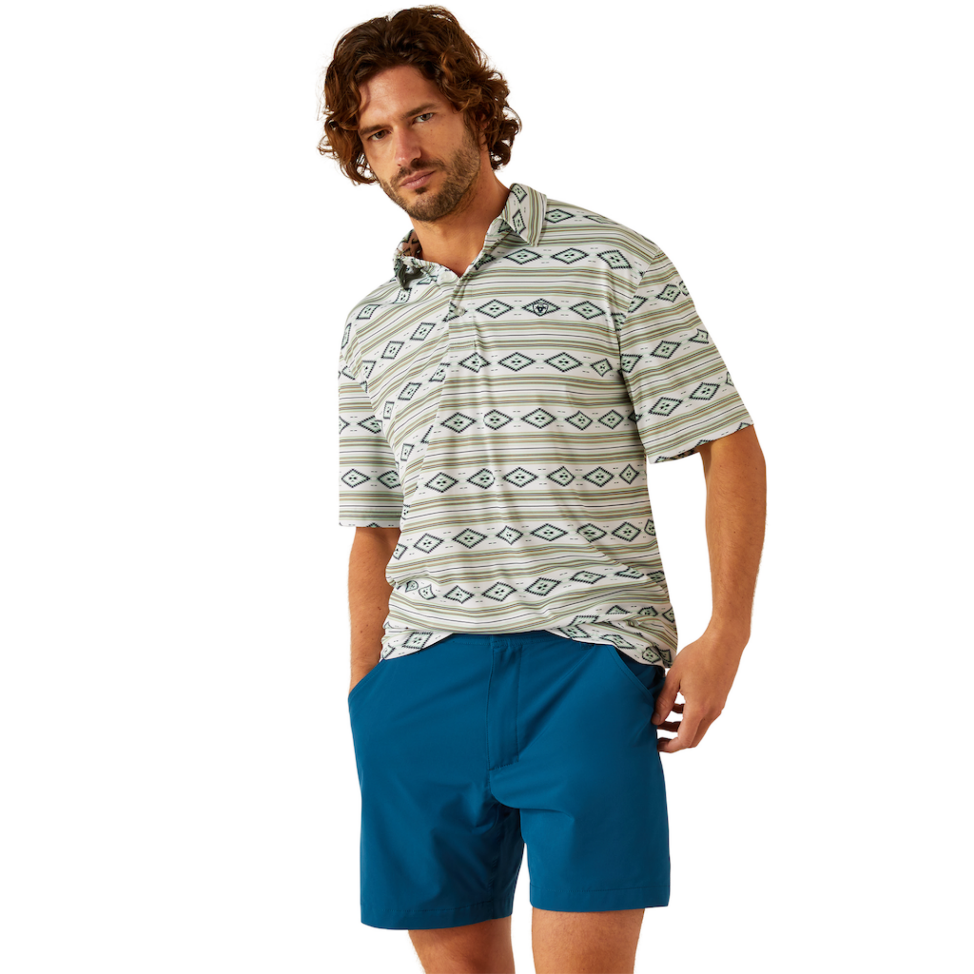 Picture of Ariat 10055185 All Over Print Polo