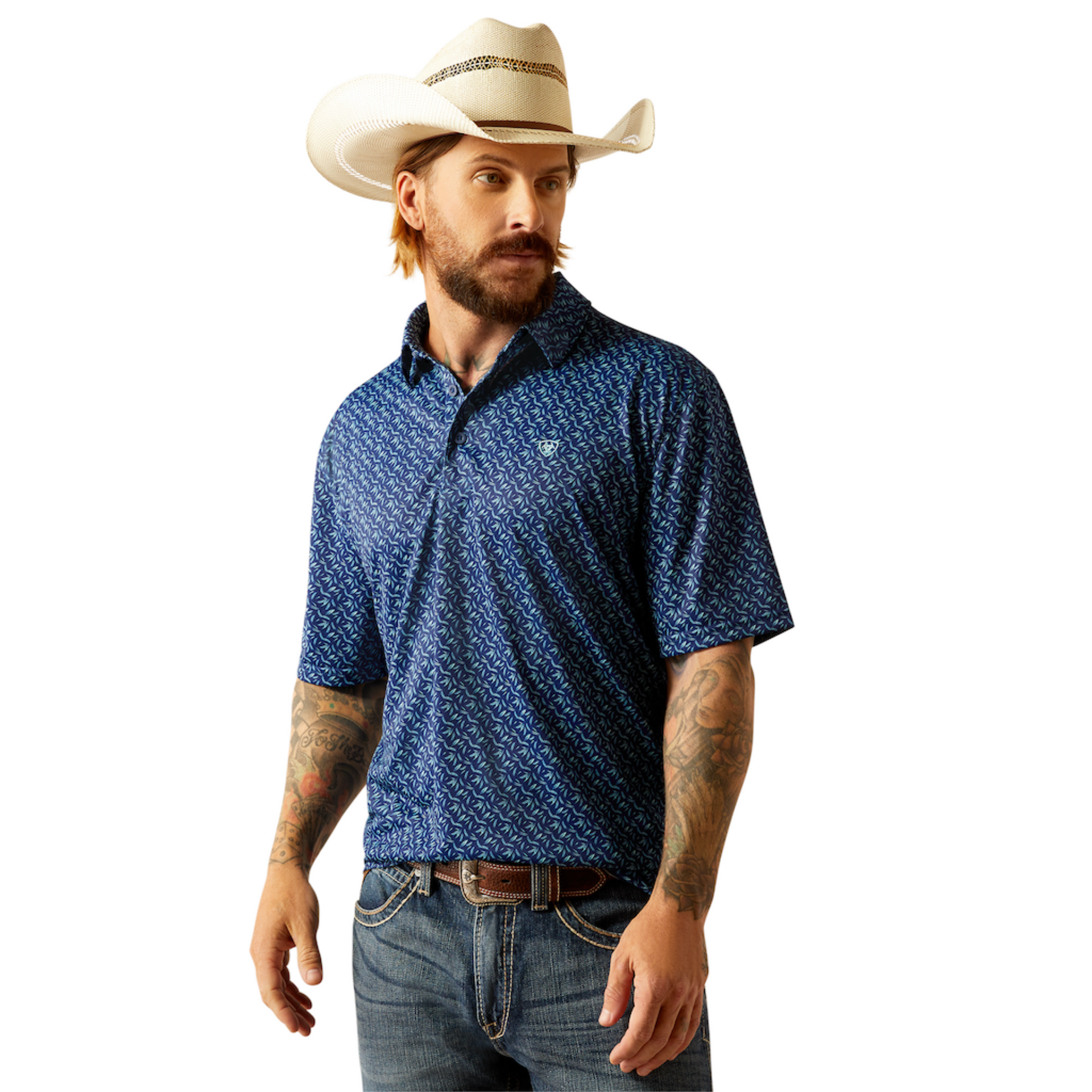 Picture of Ariat 10055188 All Over Print Polo