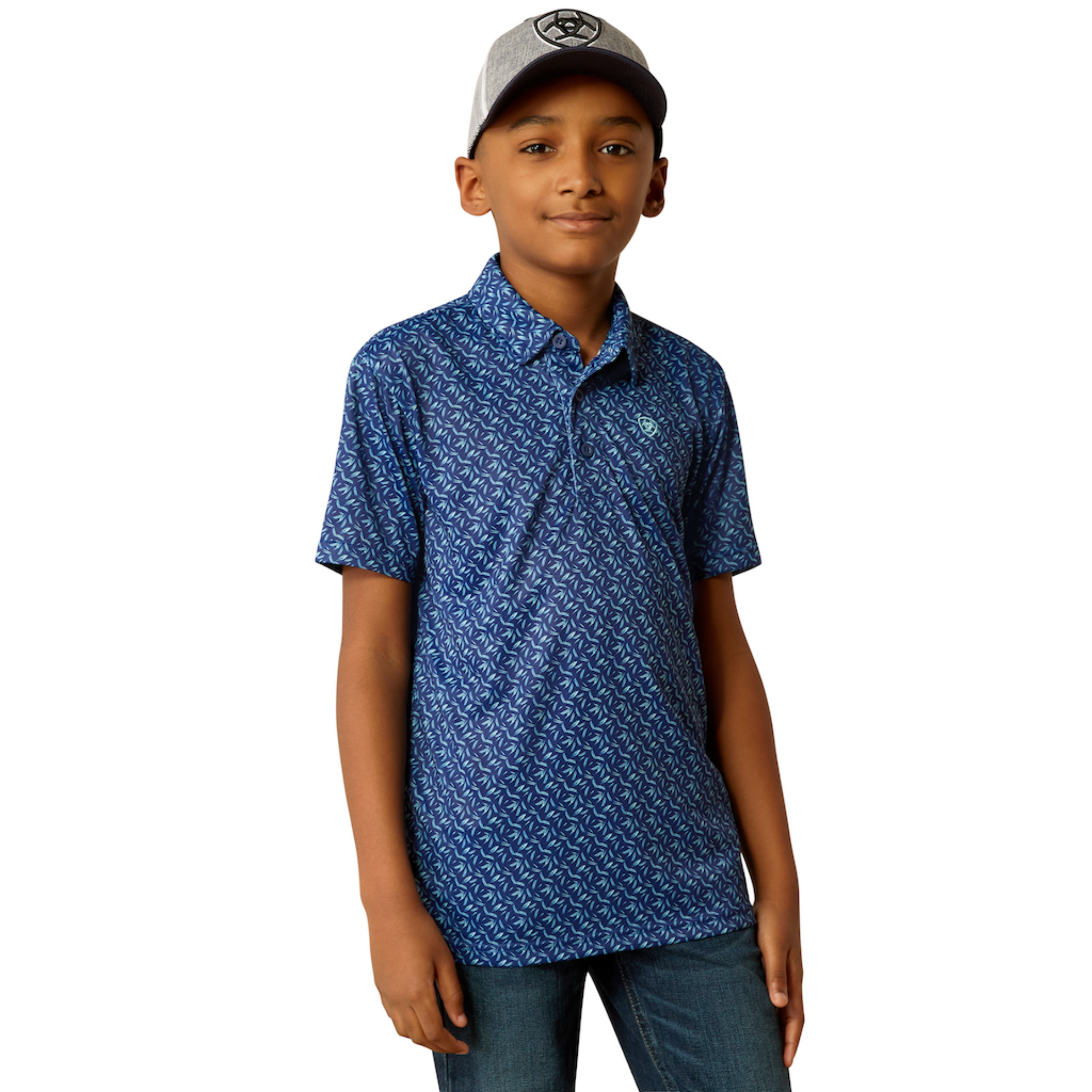 Picture of Ariat 10055423 All Over Print Polo