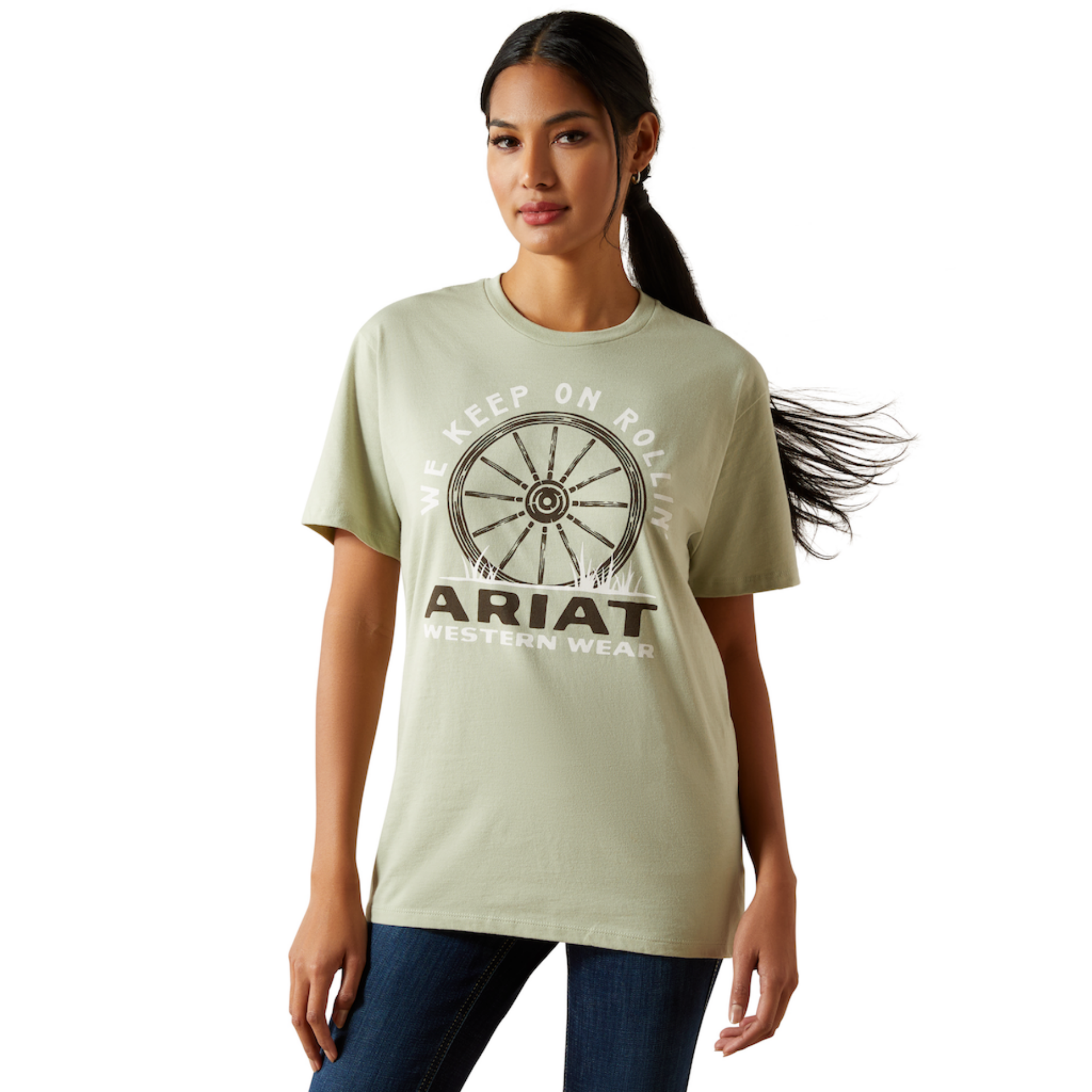 Picture of Ariat 10062351 Ariat Keep on Rollin T-Shirt