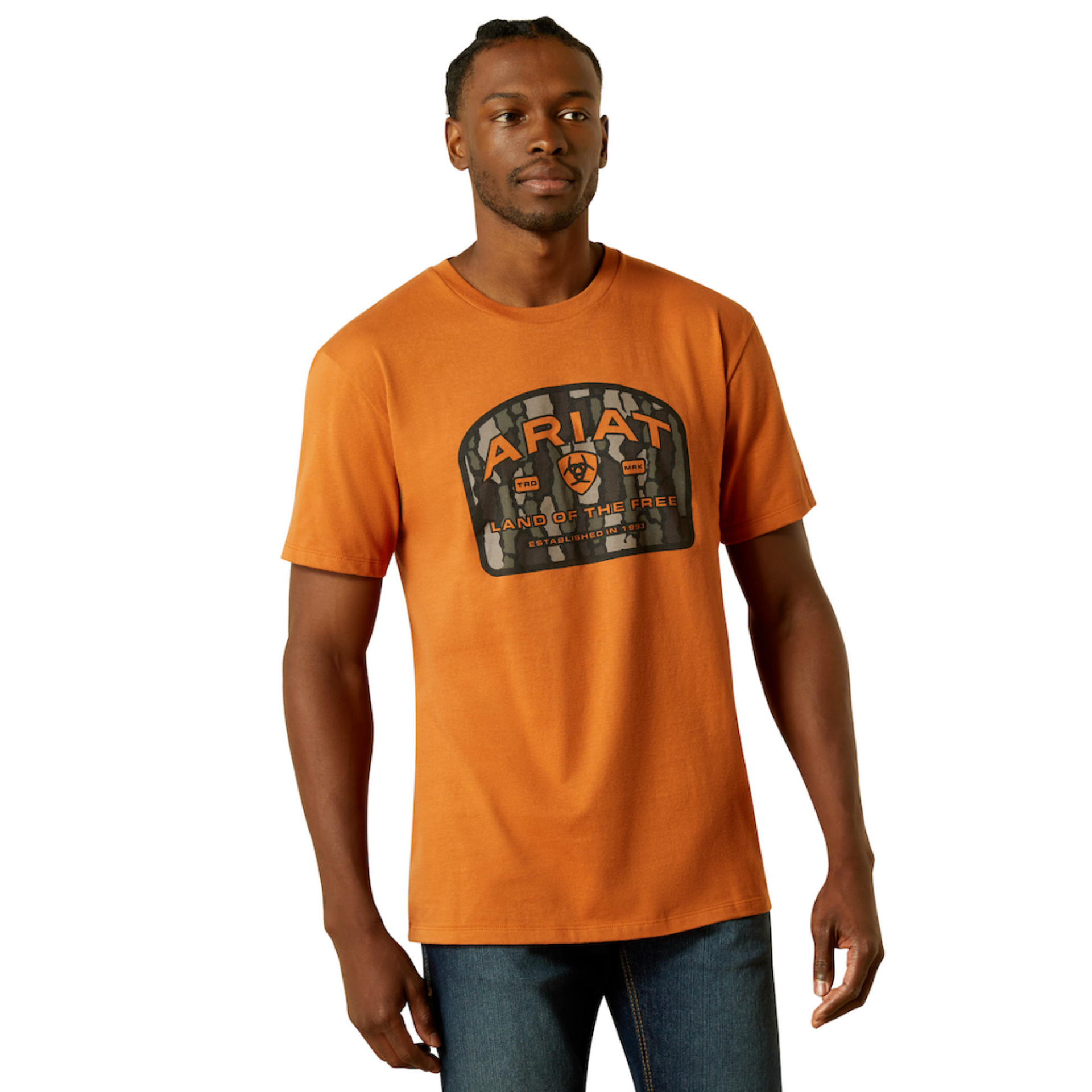 Picture of Ariat 10062417 Ariat Underlands Camo Badge T-Shirt