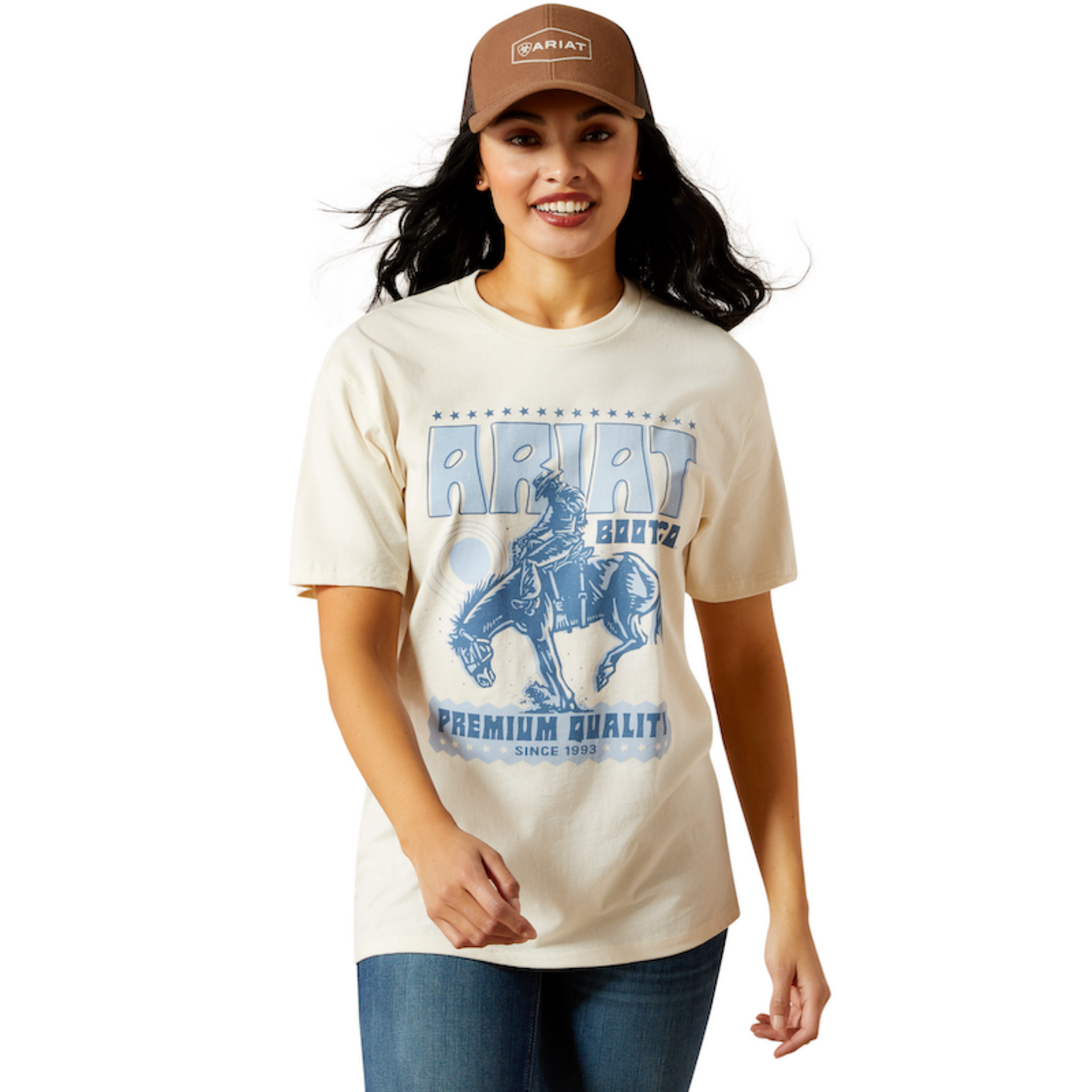 Picture of Ariat 10063760 Ariat Retro Block Poster T-Shirt
